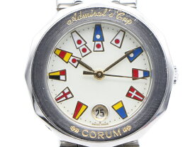 【 コルム CORUM 】腕時計 39.610.20 V-50 アドミラルズカップ SS クォ―ツ デイト レディース 箱 新着 00185-0 送料無料 中古