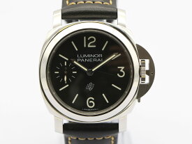 【 パネライ PANERAI 】 腕時計 PAM01084 ルミノール ロゴ 44mm W番 (2020) 黒文字盤 SS/革 手巻き メンズ 保・箱 新着 02165-0