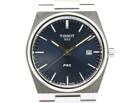 【 ティソ TISSOT 】 腕時計 T137.410 PRX ネイビー文字盤 40mm SS クォーツ メンズ デイト 箱 新着 04996-0 送料 中古