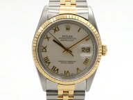 【 ロレックス ROLEX 】 腕時計 16233 デイトジャスト ピラミッドローマン K18YG/SS 自動巻 1994年～1995…