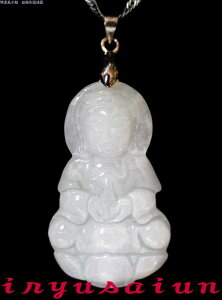 観音様 天然翡翠開運 風水 手彫り 観音様ペンダントトップファッション 男女兼用 新品レディースネックレスメンズネックレスFeng shui Kannon necklace Jade威龍彩雲通販