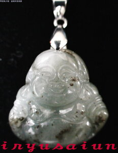 【送料無料】 布袋様開運 風水 天然 翡翠手彫り 布袋様ペンダントトップ 新品レディースネックレスメンズネックレスFeng shui Hotei necklace Jade男女兼用 威龍彩雲通販