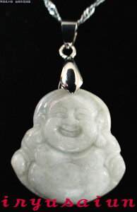 布袋様開運 風水 天然 翡翠手彫り 布袋様ペンダントトップ 新品レディースネックレスメンズネックレスFeng shui Hotei necklace Jade男女兼用 威龍彩雲通販