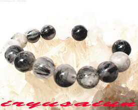 黒針水晶 ブラックルチル 12mm天然石 パワーストーン ブレスレットレディースブレスレットメンズブレスレット crystal新品 男女兼用 威龍彩雲
