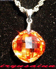 キラキラ ガラスストーン四角 立体 カットパワーストーン ペンダントトップ新品 レディースネックレスnecklace 威龍彩雲