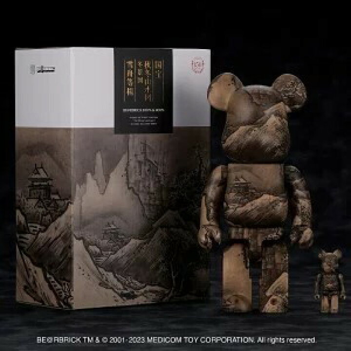 楽天市場】BE@RBRICK ベアブリック 雪舟 国宝 秋冬 山水図 (冬景図 
