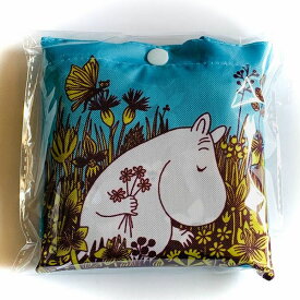 C-8 MOOMIN ムーミン エコバック　[ムーミン (青)]　単品　moomin　ショッピング　バッグ　携帯　ムーミン谷の仲間たち
