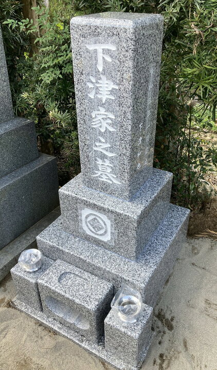 楽天市場】墓石8寸和型 芝台がない二段式 白御影供養石【石材のみ 