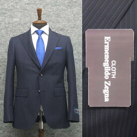 2020春夏物　紺/縞　[Ermenegildo Zegna] ゼニア TROPICAL使用　トレンドスタイル2釦スーツ　[YA体][A体]　EZD72