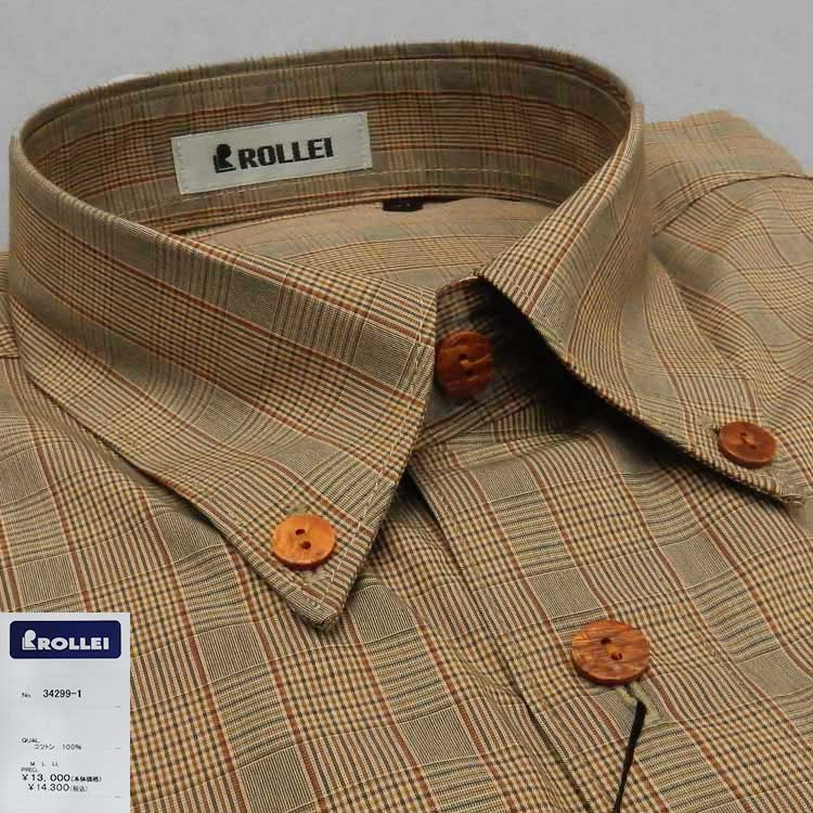 楽天市場】アダルトカジュアルシャツ [ROLLEI] 日本製 長袖 グレージュ