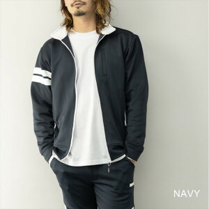 ANTFUI アントフィー ゴルフウェア メンズ ジップブルゾン◆ネイビー◆トップス ジャージポンチ素材 細身 ゴルフジャケット 送料無料 ST21541-NV