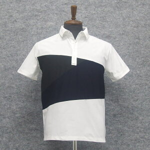 ポロシャツ★メンズ 半袖 オフホワイト系 梨地 胸切替 トップス カットソー メール便送料無料(代引不可) GZ2403-254-20