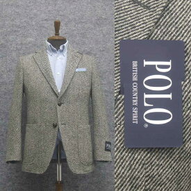 [POLO　B.C.S] ポロ＆[Harris Tweed]ハリスツイード　スタイリッシュジャケット　白黒/綾　[YA体][A体]兼用　秋冬物　POLO-HTJ01