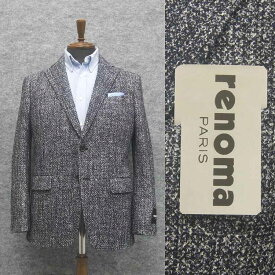 [renoma] レノマPARIS　秋冬物　ニット素材　ベーシック2釦シングルジャケット　濃グレー系［AB体]　REJ2200-85