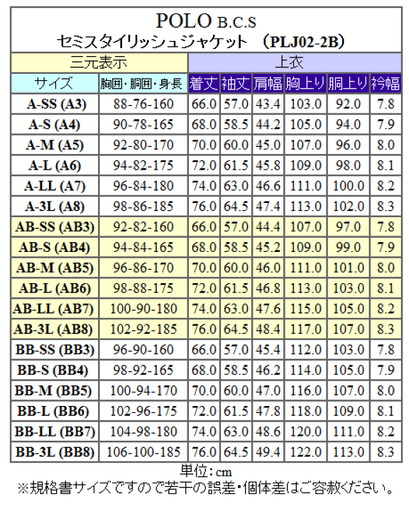 楽天市場】通年 [POLO B.C.S] ポロ 紺ブレ セミスタイリッシュ2釦