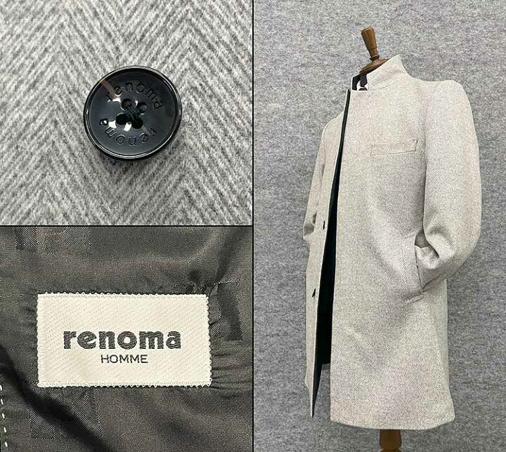 楽天市場】[renoma] レノマHOMME カシミヤ混 デザインスタンドカラー