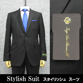 秋冬物 [ロロピアーナ] 365 Super130s生地使用 黒/無地 スタイリッシュ2釦スーツ メンズ LOS86