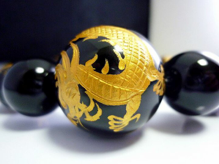 楽天市場】金彫皇帝龍 オニキス 30mm数珠 ネックレス 天然石 メンズ 