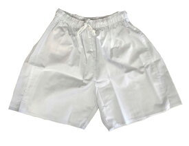 祭りパンツ 半股引 ゴムタイプ 白 S/M/L/2L/3L [ゴムパンツ 半ダコ はんだこ ハンダコ パッチ モモヒキ サラシ パンツ 晒パンツ 祭衣装 祭り衣装 祭用品 お祭り 神輿 山車 メンズ レディ—ス ユニセックス 男女兼用サイズ]