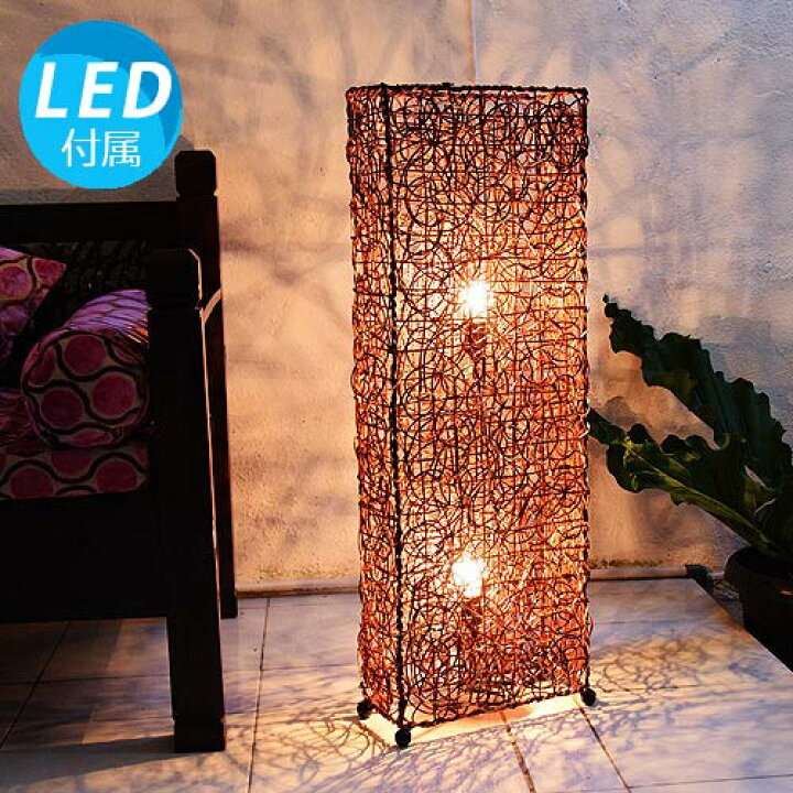 楽天市場】【LED電球付】ラタンボックス 照明器具 アジアン バリ 照明 
