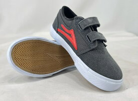 LAKAI LIMITED FOOTWEAR GRIFFIN KIDS CHARCOAL/FLAME SUEDE ラカイ リミテッド ウェア キッズ シューズ 国内正規品