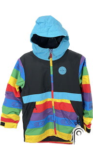 23-24 AIRBLASTER(GAuX^[) YOUTH TRENCHER FULL ZIP RAINBOW STRIPE LARGEi10-12jLbY WPbg