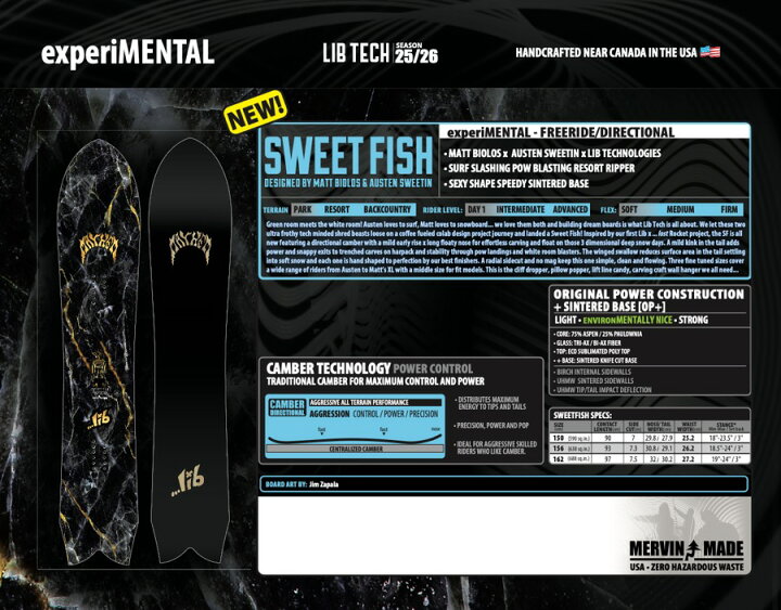楽天市場】予約25-26 LIB TECH SWEET FISH 2025年9月お届け予定 