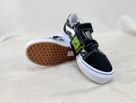 VANS OLD SKOOL V KIDS Glow Cosmic Zoo Black/Blu　バンズ オールドスクール シューズ スニーカー 子供 キッズ 国内正規品