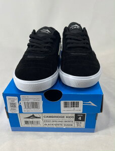 LAKAI CAMBRIDGE KIDS BLACK/WHITE SUEDE ���J�C �V���[�Y �������K�i