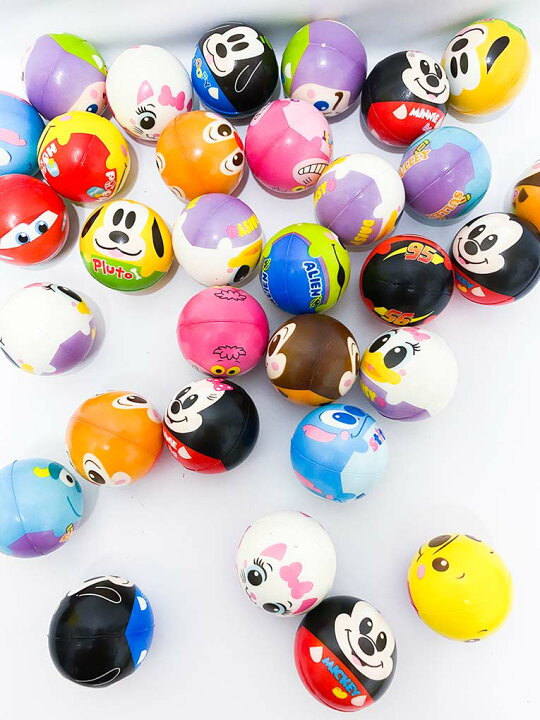 楽天市場 ディズニー顔柄puボール 48mm 32個入 かわいい ボール ディズニー まとめ買い 縁日 おもちゃ 景品 子供会 雑貨問屋 いち屋