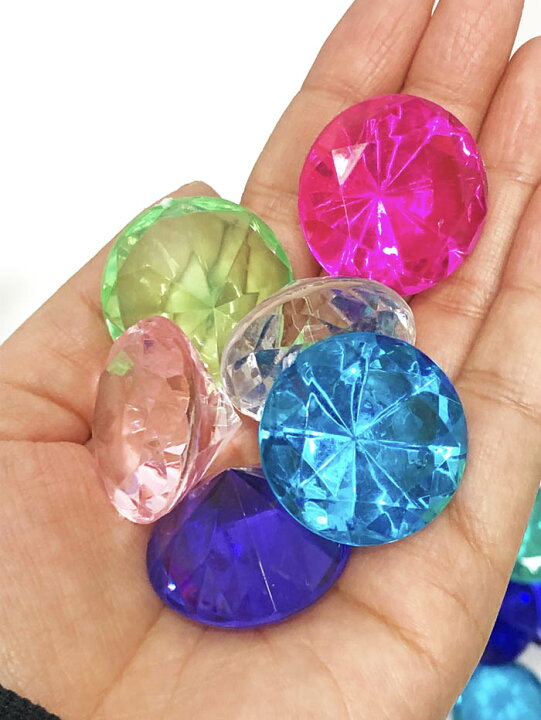 楽天市場】【アクリルアイス】カラー宝石 ダイヤカット (約500g 