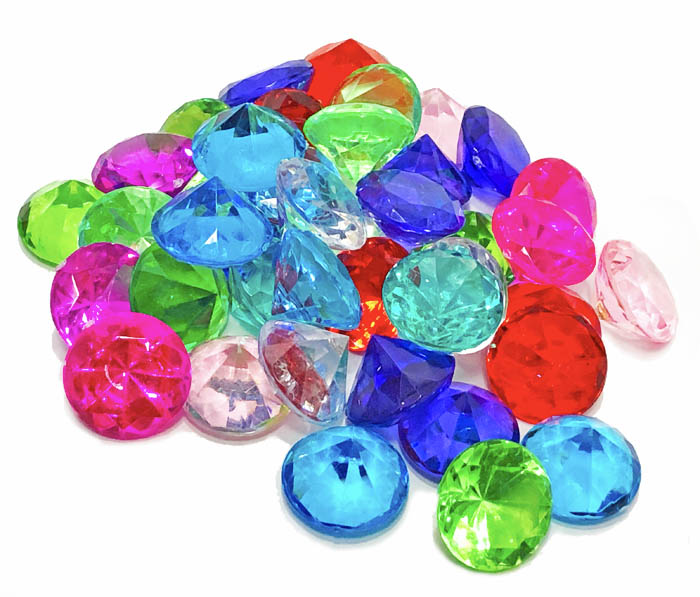 【【アクリルアイス】カラー宝石 ダイヤカット (約500g) 【あす楽対応】 雑貨問屋 いち屋