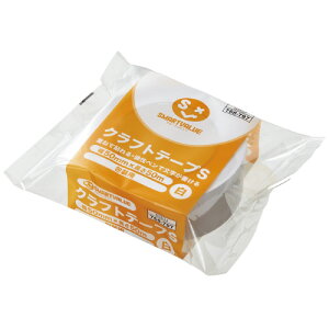 スマートバリュー クラフトテープS 白 1巻 B353J