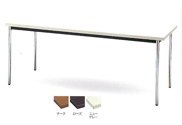 ＴＯＫＩＯ【藤沢工業】 ミーティングテーブル（会議用テーブル） 角型天板・共貼り・棚無・丸脚タイプ TD-1845M W1800xD450xH700mmのサムネイル