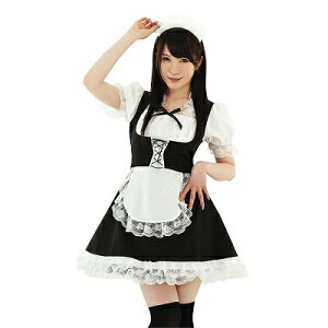 大きいサイズXL!秋葉原 アキバ系!メイドCafeコスプレ!超絶カワイイ!リボンに注目!萌え!