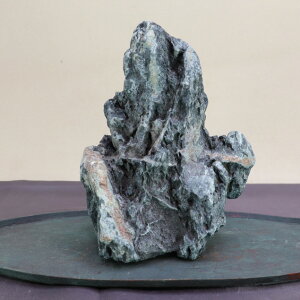 【水石】 石手川油石 【水槽レイアウト テラリウム アクアリウム】盆栽いよじ園