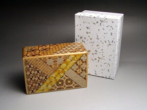 秘密箱 箱根 寄木細工 ひみつ箱 5寸 21回 小寄木 箱根寄木細工 Japanese Puzzle Box Trick Box 5 Sun 21 Steps