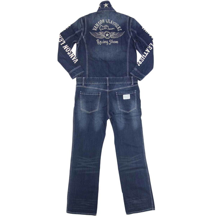 楽天市場】【3/30＆4/1 ポイント5倍】バンソン vanson デニム ツナギ 