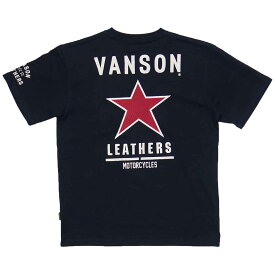 【お買い物マラソン ポイント5倍】バンソン vanson 半袖 Tシャツ メンズ 黒 NVST-2323