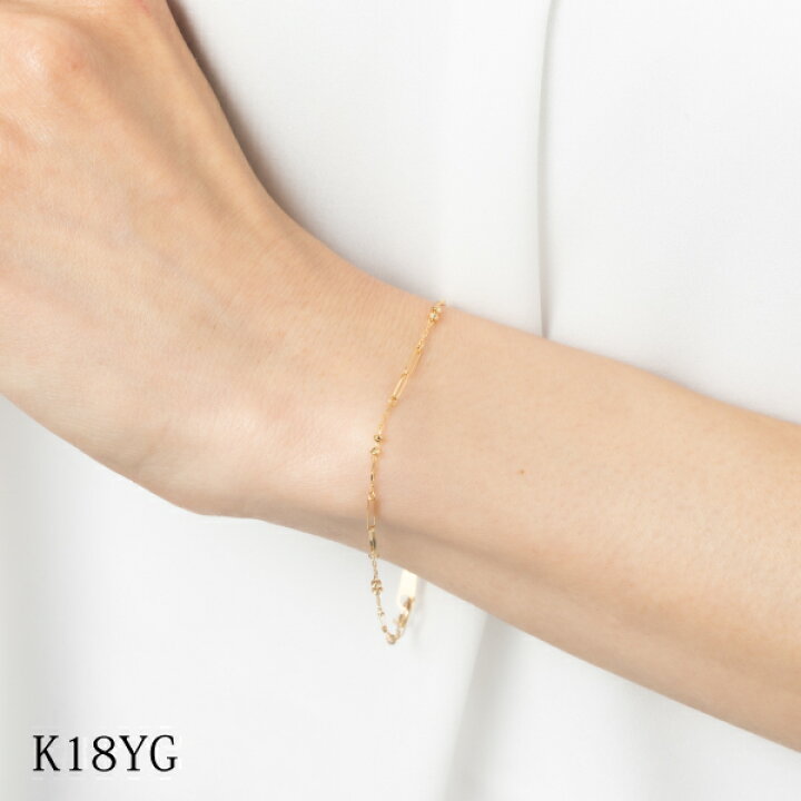 楽天市場】プラチナ ブレスレット レディース 可愛い ゴールド 18k 18 