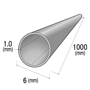 �A���C���R �ۃp�C�v�@1�{�@��6×1.0mm/�����F1000mm�@�V���o�[ (�c�������N���A)�@ FC200S1 �@�A���~�^��,�ėp��,ALINCO �����v9��~�ȏ�ő�������(�k�C��.����e�������͑����ǉ�),�l��z���s��,