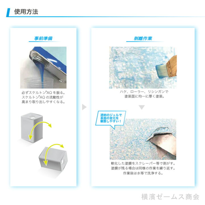楽天市場 スケルトンaq 水系環境対応型 塗膜はく離剤 1缶 16kg 非塩素系 非危険物 低毒性 低臭気 ナトコ Rq 661 一般建物の塗膜剥離 横濱ゼームス商会 楽天市場店