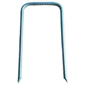 Wボード用 U字型杭(U字アンカー) D10mm×125mm×250mm 2個セット 連結金具,U字型杭,U字アンカー,臨時駐車場,地面養生,工事現場の車両搬入経路,仮設事務所,トラック通路,敷鉄板,ゴムマット ※