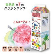かき氷 シロップ 南のパラダイス 自然派 果汁入り 1L 1本 氷みつ ハニー 甘味料不使用 保存料不使用 はち…