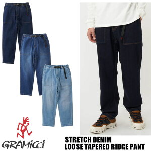 Gramicci STRETCH DENIM LOOSE TAPERED RIDGE PANT G5SU-P083 �S3�F �O���~�` �X�g���b�` �f�j�� ���[�Y�e�[�p�[�h ���b�W �p���c �N���C�~���O�@�p���c �����Y�@12�I���X