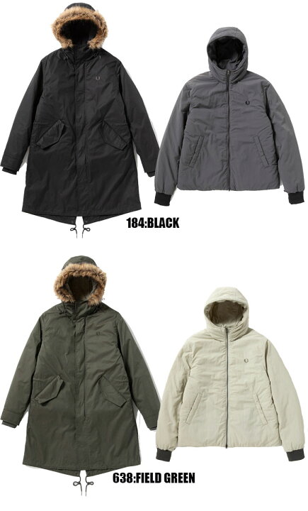 楽天市場】FRED PERRY ZIP IN LINER FISHTAIL PARKA J6504 フレッド 