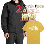 ノースフェイス ジャケット Tシャツ 福袋 メンズ 2点セット USAモデル THE North Face 送料無料 メンズ ブランド 福袋 2024 予約 お得な半袖Tシャツ ジャケットの2点セット 取寄 送料無料まとめ買い お得 お楽しみ袋 冬 冬服 冬セット