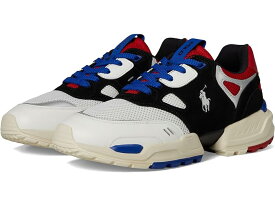 (取寄) スエード レザー メッシュ ポロ Jgr Pp スニーカー ロウ トップ レース Suede Leather Mesh-Polo Jgr Pp-Sneakers-Low Top Lace Black/Sapphire Star/Rl2000 Red