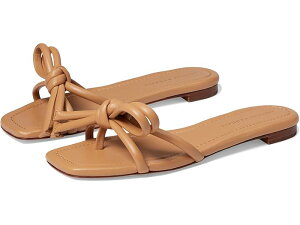 (���) ���t���[ �����h�[�� �n�h���[ ���U�[ �{�E �t���b�c �T���_�� Loeffler Randall Hadley Leather Bow Flat Sandal Dune