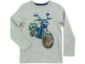 (���) �A�p�}���L�b�Y �O���t�B�b�N �����O �X���[�u �e�B�[ ���g�� �o�C�N (�g�h���[ ���g�� �L�b�h �r�b�O �L�b�h) Appaman Kids Graphic Long Sleeve Tee - Retro Bike (Toddler/Little Kid/Big Kid) Heather Mist